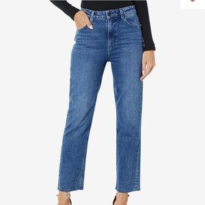 Paige High Rise Sarah Straight Raw Hem Sz 29